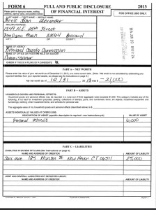Steel financial disclosure page one